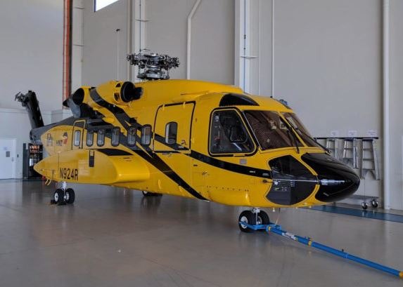 helicopter in hanger