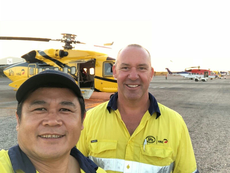 helicopter mobile repair team